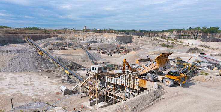 Payne & Dolan managers can now see what their crushing operations are doing in real time through the Trimble Insight dashboard. Photo: Trimble
