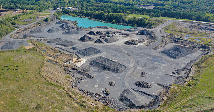 An aerial view of Luck Stone’s Eden Plant in North Carolina: Photo: Luck Stone