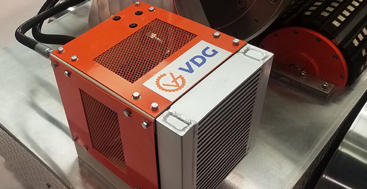 The GrizzlyDrive oil cooler is for conditioning and circulation. Photo: P&Q Staff