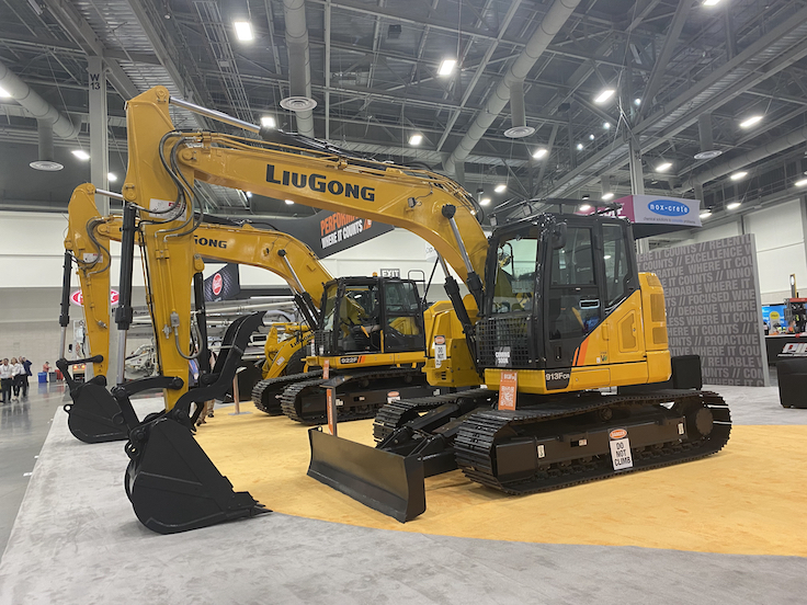 The 913FCR and the 922F excavator are among the latest offering from LiuGong North America. Photo: LiuGong North America