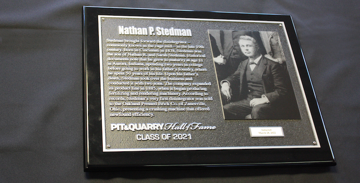 Nathan P. Stedman was inducted into the Pit & Quarry Hall of Fame as a member of the class of 2021. Photo: P&Q Staff