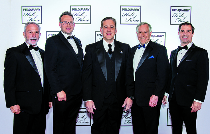 McLanahan Corp. representatives, from left, included Mark Krause, Cory Jenson, Sean McLanahan, George Sidney and Pedro Freire. McLanahan was a Hall of Fame silver sponsor. Photo: PamElla Lee Photography