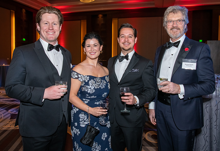 From left: FMI Corp.’s Evan Coughlin, Azra Mineo, Rob Mineo and George Reddin. FMI was a Hall of Fame silver sponsor. Photo: PamElla Lee Photography