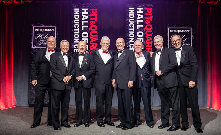 Pictured from left following the ceremony are Chris Nawalaniec, George Sidney, EJ Burke, Kim Snyder, Paul Mellott, John Baker II, Ward Nye and Dave Thomey. Photo: PamElla Lee Photography