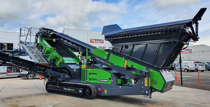 EvoQuip says the Falcon 820 screening plant feature a compact transport envelope that allows it to be easily transported between sites. Photo: EvoQuip