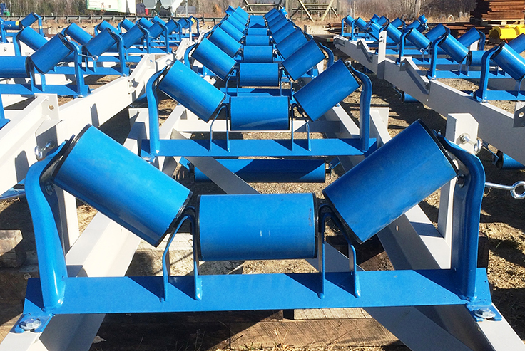 Belt damage ultimately impacts conveyor system components such as idlers. Photo: Luff Industries