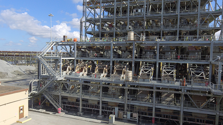 Eccentric technology virtually eliminates vibration in the structure – or chassis, when used with portable equipment – protecting the integrity of the screen machine. Photo: Haver & Boecker Niagara