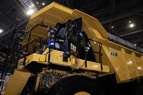 Luck Stone expects to deploy a series of autonomous 777 haul trucks at its Bull Run Plant in 2024. Photo: P&Q Staff