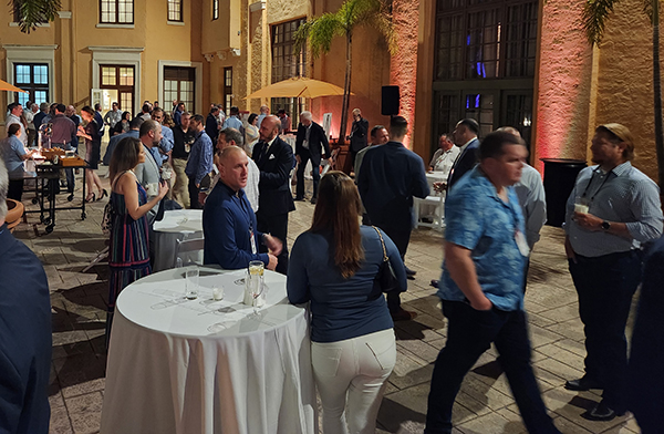 Pit & Quarry hosted an outdoor cocktail reception at The Biltmore for Roundtable guests. Photo: P&Q Staff