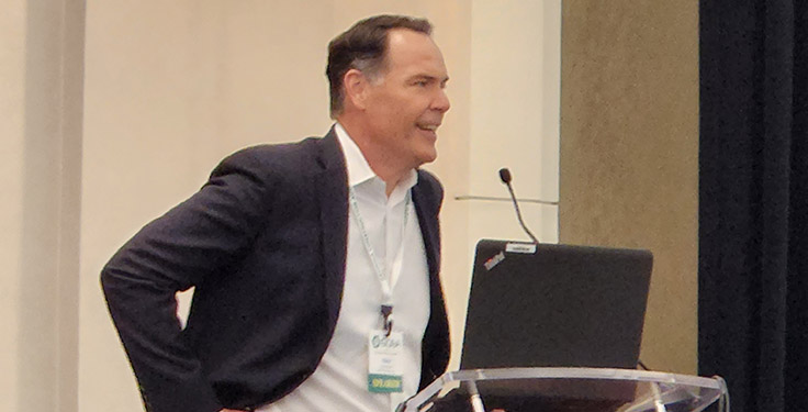 Chris Ward, president and CEO of Heidelberg Materials in North America, paid the Georgia Construction Aggregate Association Management Workshop & Expo a visit. Photo: P&Q Staff
