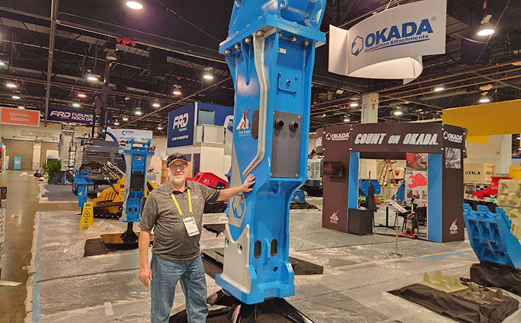 P&Q ran into Greg Smith on Sunday afternoon as the final touches were being put on the Okada America booth in Central Hall of the Las Vegas Convention Center. Photo: P&Q Staff