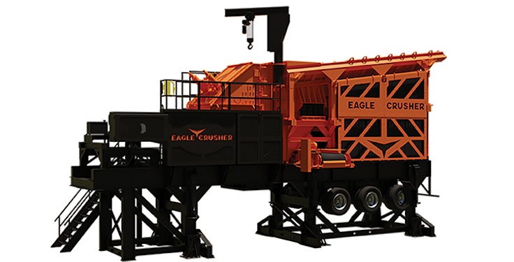 Eagle Crusher Co. is incorporating more black detail alongside its traditional orange as part of a new look for its equipment line. Photo: Eagle Crusher
