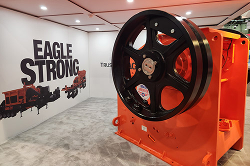 The 2036 jaw crusher made an appearance in the Eagle Crusher booth at ConExpo-Con/Agg. Photo: P&Q Staff