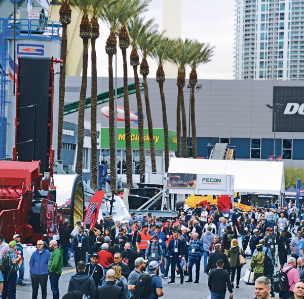 The Silver Lot is one of many areas that will house exhibits in and around the Las Vegas Convention Center during ConExpo-Con/Agg. Photo: P&Q Staff