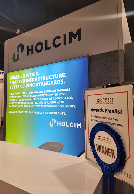 Holcim exhibited in Central Hall of the Las Vegas Convention Center during ConExpo-Con/Agg. Photo: P&Q Staff
