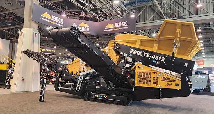 IRock Crushers exhibited in Central Hall of the Las Vegas Convention Center during ConExpo-Con/Agg 2023. Photo: P&Q Staff