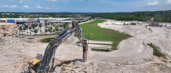 A Sam’s Club and Menards operate on land that was previously mined at Capital Quarries’ Hwy 54 South Quarry. Photo: Capital Aggregates