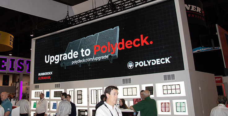 Polydeck exhibited in Central Hall of the Las Vegas Convention Center at ConExpo-Con/Agg 2023. Photo: P&Q Staff