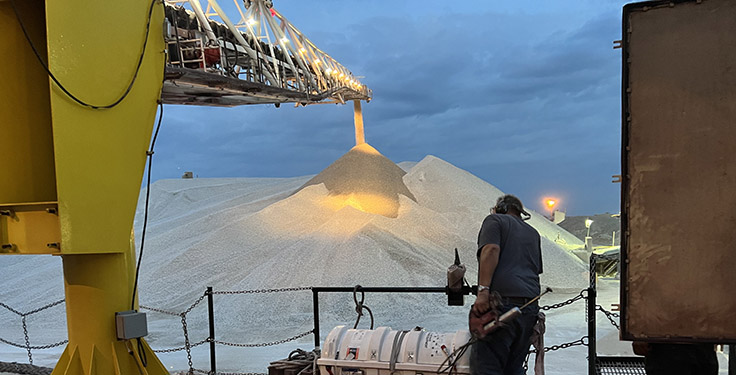 The Lake Carriers’ Association tracks limestone shipments at multiple ports, including ones in Michigan (Calcite, Cedarville, Drummond Island, Port Inland, Presque Isle) and Ohio (Marblehead). Photo: Lake Carriers’ Association