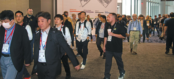 Visitors streamed into the new West Hall during the very first hour of ConExpo-Con/Agg. Photo: P&Q Staff