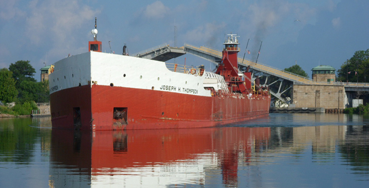 Limestone loadings from Michigan and Ohio quarries in August totaled 13.1 million tons. Photo: Lake Carriers’ Association