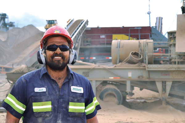 Says McNamara Contracting crusher operator Joseph Adelmann: “Everything is way nicer with the McLanahan horizontal screen.” Photo: McLanahan
