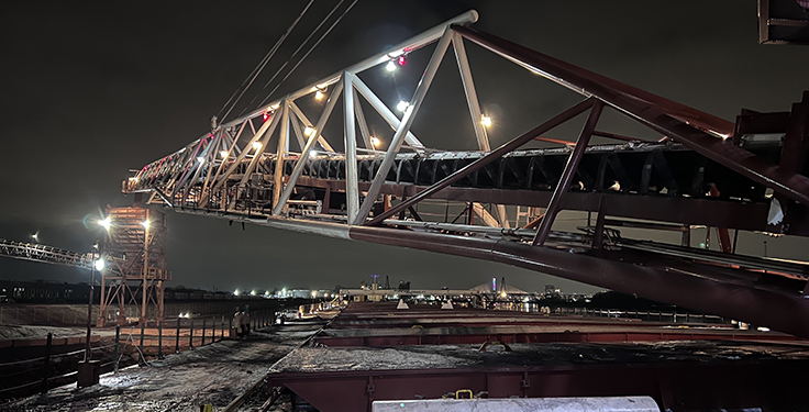 Through nine months of the year, the Lake Carriers’ Association says the Great Lakes limestone trade is down 6.6 percent to 19.7 million tons. Photo: the Lake Carriers’ Association