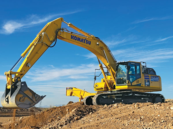 Quarry Days attendees were able to operate Komatsu equipment such as haul trucks, loaders and excavators. Photo: P&Q Staff