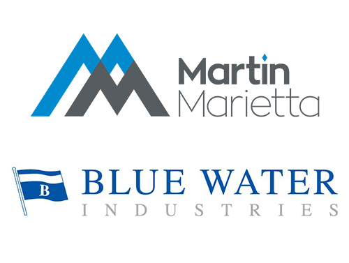 Martin Marietta and Blue Water Industries logos