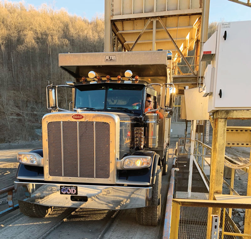 Swiftly scaling trucks with ease allows Greer Industries to move additional tonnages while eliminating the line of trucks waiting to get weighed. Photo: Greer Industries