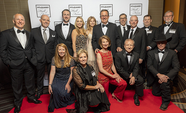 Photo:aA good-sized group attended the induction ceremony in support of Tom Hill (pictured second row, fifth from left). Photo: Pit & Quarry