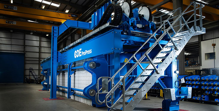 The ProPress from CDE is designed for the dewatering of sludge in quarrying applications. Photo: CDE