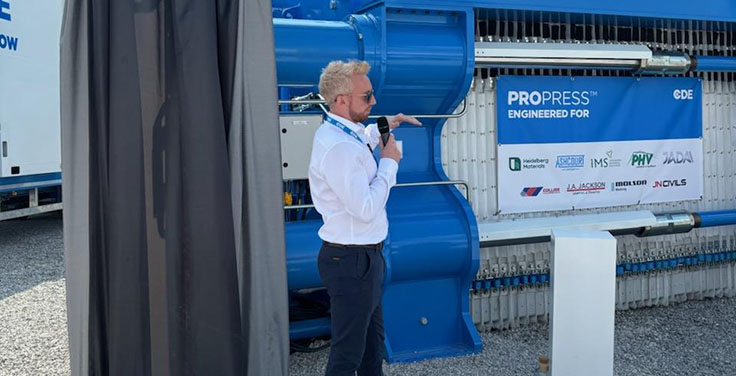 CDE unveiled its new ProPress filter press at Hillhead 2024. Photo: P&Q Staff