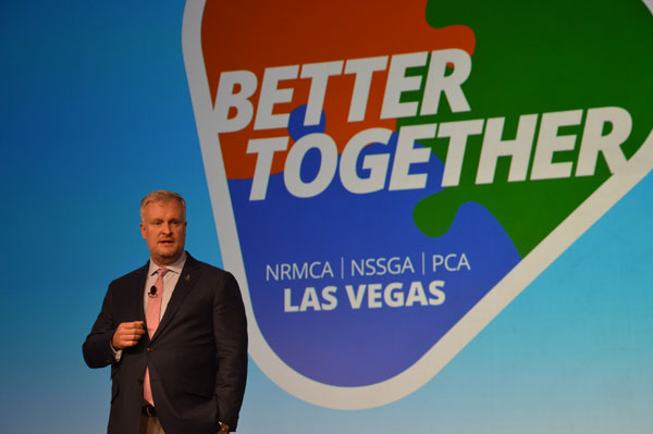 Under Michael Johnson’s leadership, the National Stone, Sand & Gravel Association sometimes partnered on key events with the National Asphalt Pavement Association and the National Ready Mixed Concrete Association. Photo: NSSGA