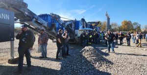 Technology Days attendees had the opportunity to get up close to Kleemann crushing and screening plants once demonstrations were completed. Photo: P&Q Staff