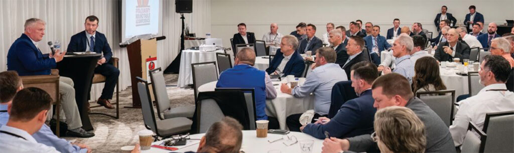 Photo of a presentation during the 2024 P&Q Roundtable