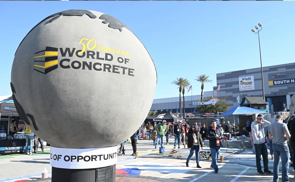 2024 World of Concrete exhibit featuring decorative concrete