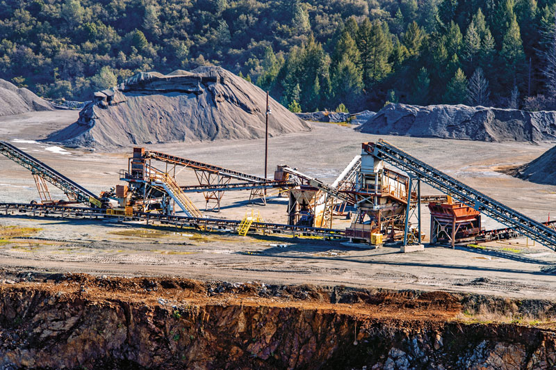 When compared to prior-year periods, the U.S. Geological Survey says aggregate production dipped 3.9 percent in the first quarter and 6 percent in the second quarter this year. Photo: alacatr/iStock / Getty Images Plus/Getty Images