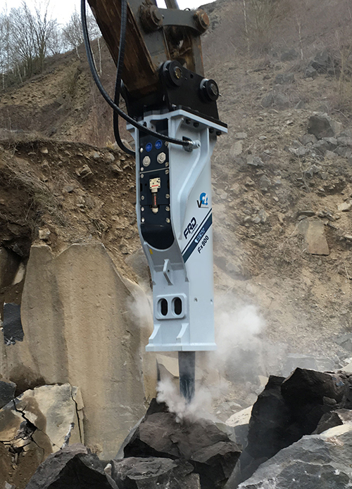 FRD USA manufactures blasthole drills, breakers and other attachments. Photo: FRD USA