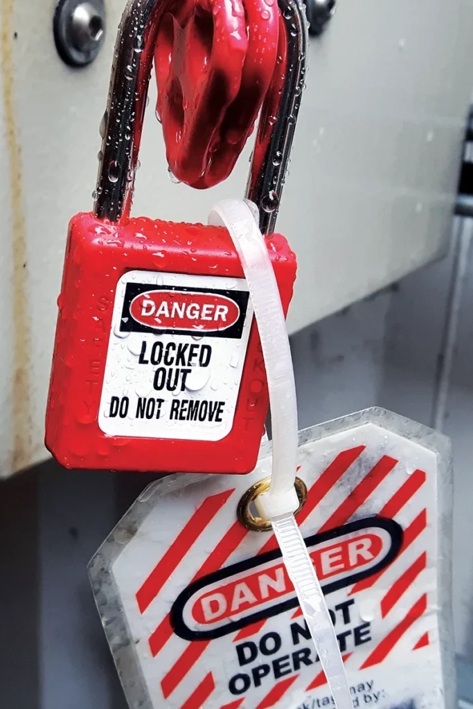 Lockout-tagout is a safety procedure that’s to ensure dangerous machines are properly shut off and unable to be started up again prior to the completion of maintenance or servicing work. (Photo: HailShadow/iStock/Getty Images Plus/Getty Images)