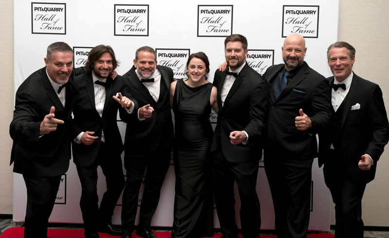 From left: Kleemann, a gold sponsor, was represented by Evan Clarke, Evan Haddix, Kelly Graves, Rachel Robertson, Cole Childress, Patrick Messmore and Mark Hezinger. Photo: Pit & Quarry