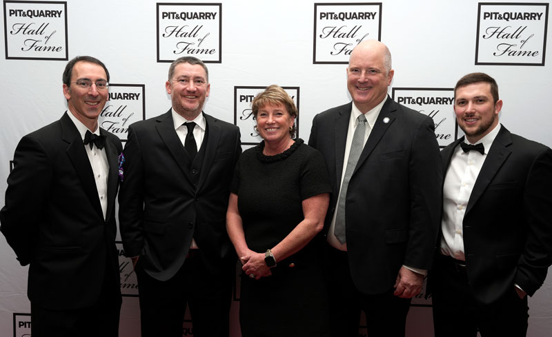 From left: Stedman Machine Co., a silver sponsor, was represented by Scott Hasson, Eric Marcotte, Julie Nawalaniec, Chris Nawalaniec and Colby Bowman. Photo: Pit & Quarry