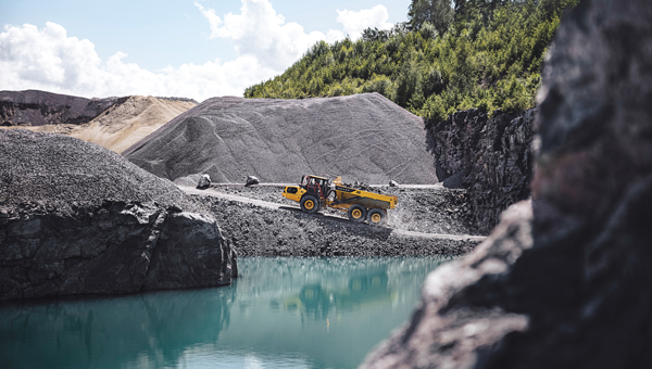 Articulated haulers offer a blend of maneuverability and off-road capability that makes them ideal for quarries. (Photo: Volvo CE)