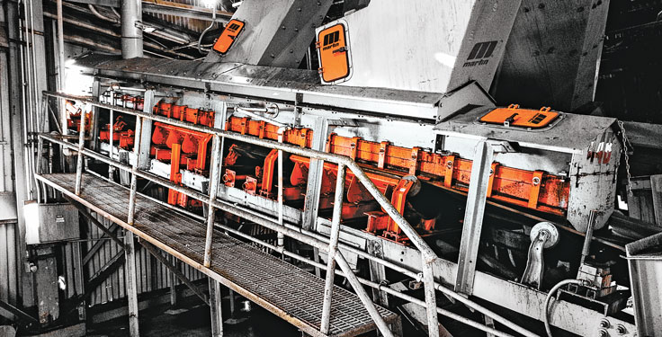A well-designed transfer point is critical to control fugitive dust. (Photo: Martin Engineering)