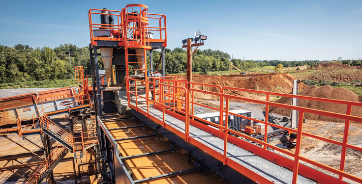Superior Industries’ Lauren DeBow says the use of a cyclone before a classifying tank is advantageous in some washing scenarios. Photo: Superior Industries