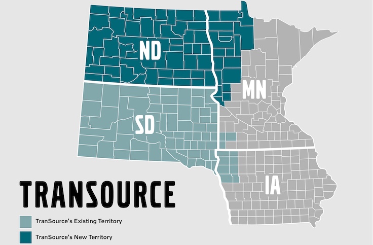 TranSource, a South Dakota-based Volvo CE dealer, expanded its coverage into North Dakota and 19 counties in northwestern Minnesota. Photo: Volvo CE