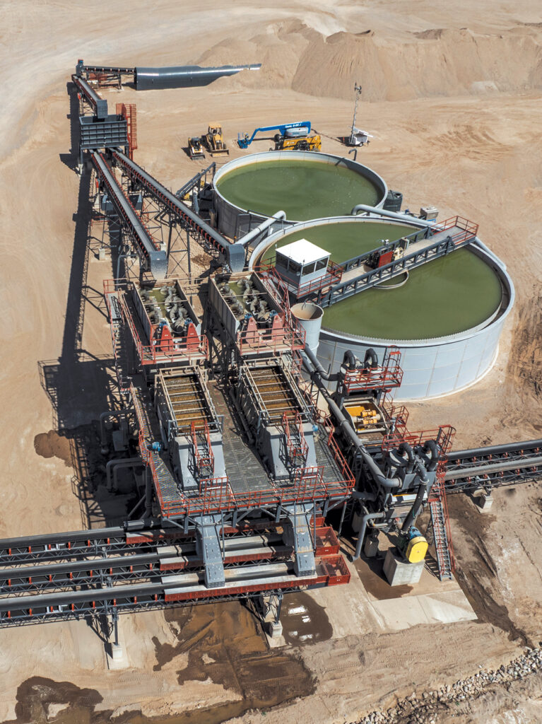 Gila River Sand & Gravel’s new wash plant, which came together through a multiyear effort with Kimball Equipment and Superior Industries, is now fully operational in Coolidge, Arizona. (Photo: Superior Industries)