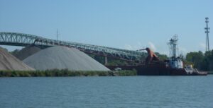 Limestone shipments on the Great Lakes totaled 3.5 million tons in July, down less than one percent compared to a year earlier. Photo: LCA