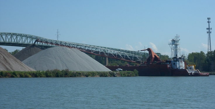 Limestone shipments on the Great Lakes totaled 3.5 million tons in July, down less than one percent compared to a year earlier. Photo: LCA