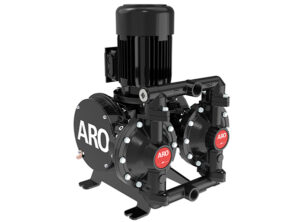 An optional electronic leak detection feature and overpressure protection are available on the ARO EVO 210 pump. Photo: ARO